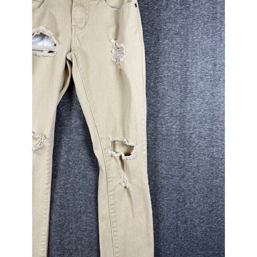 Carbon Jeans Women's 26/30 Skinny Flex Tan Denim Distressed - Picture 3 of 9